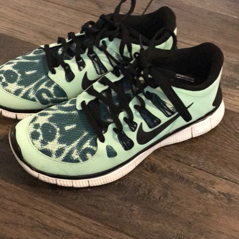 Nike free id 5.0 custom mint, teal and black